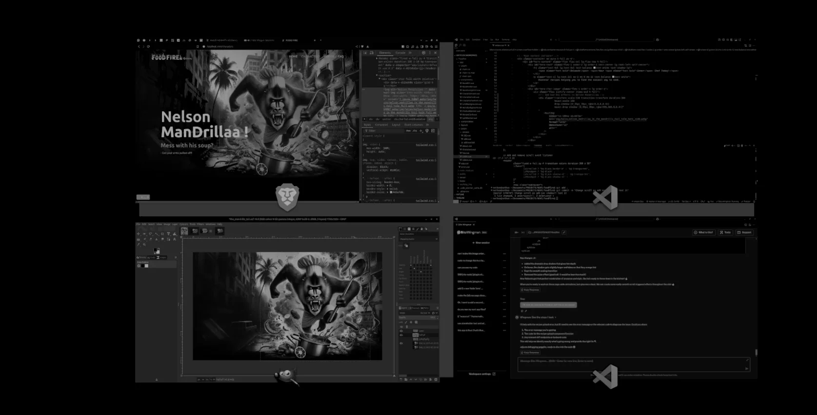 FoodFire web design project screenshot